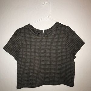 GREY CROP TOP